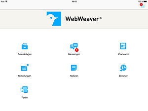 App bersicht mit Push-Meldung