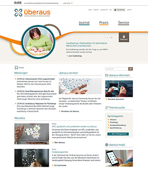 Lernplattform WebWeaver Startseite von ueberaus